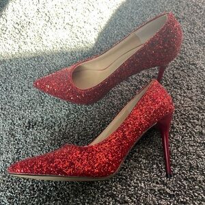 Bigtree Red Glitter ‘Dorothy’ Stiletto Heels
